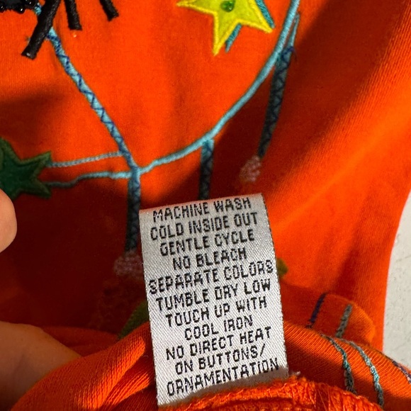 Michael Simon Halloween Dress Girl 4 Orange Spider Candy Corn Vintage Ugly RARE - Picture 8 of 10